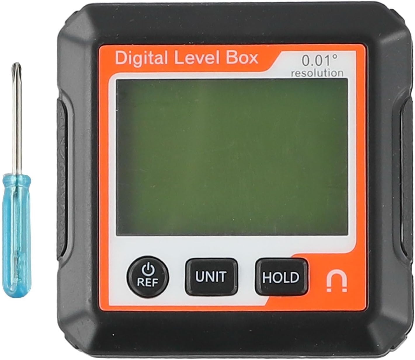 Digital Level Angle Meter Electronic Protractor with Magnetic Base, 0.05° Resolution Inclinometer Woodworking Auto Repair, Red and White