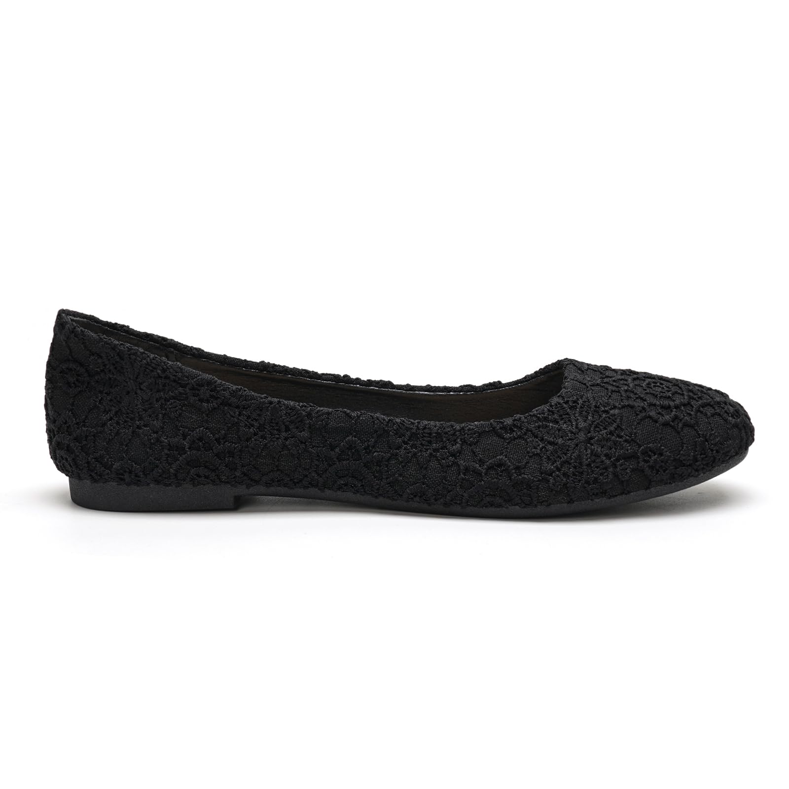 GLAMORA Scarpe da donna in pizzo floreale con manolettina piatta