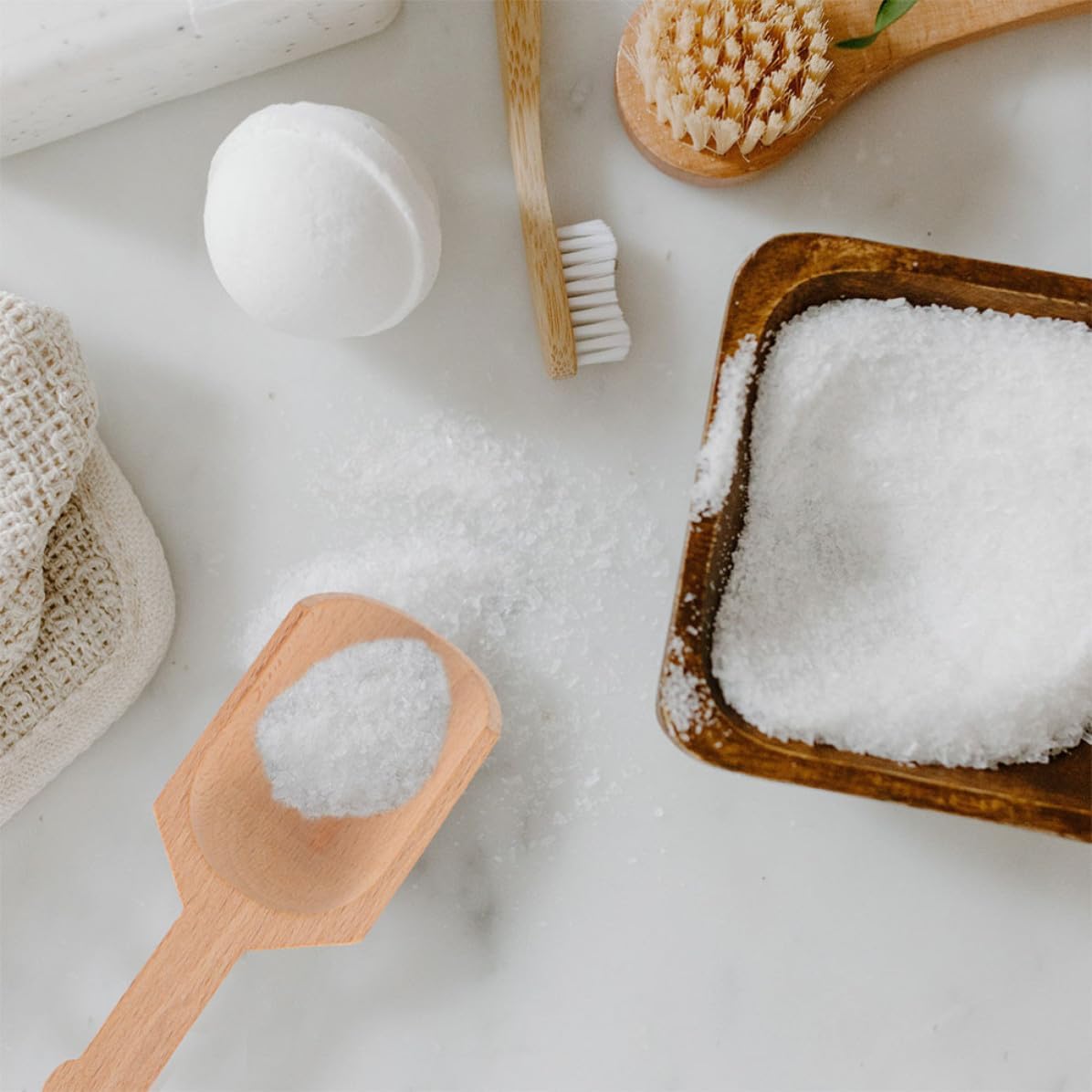 3pcs Wooden Bath Salt Spoon Set for Tea Kitchen Measuring