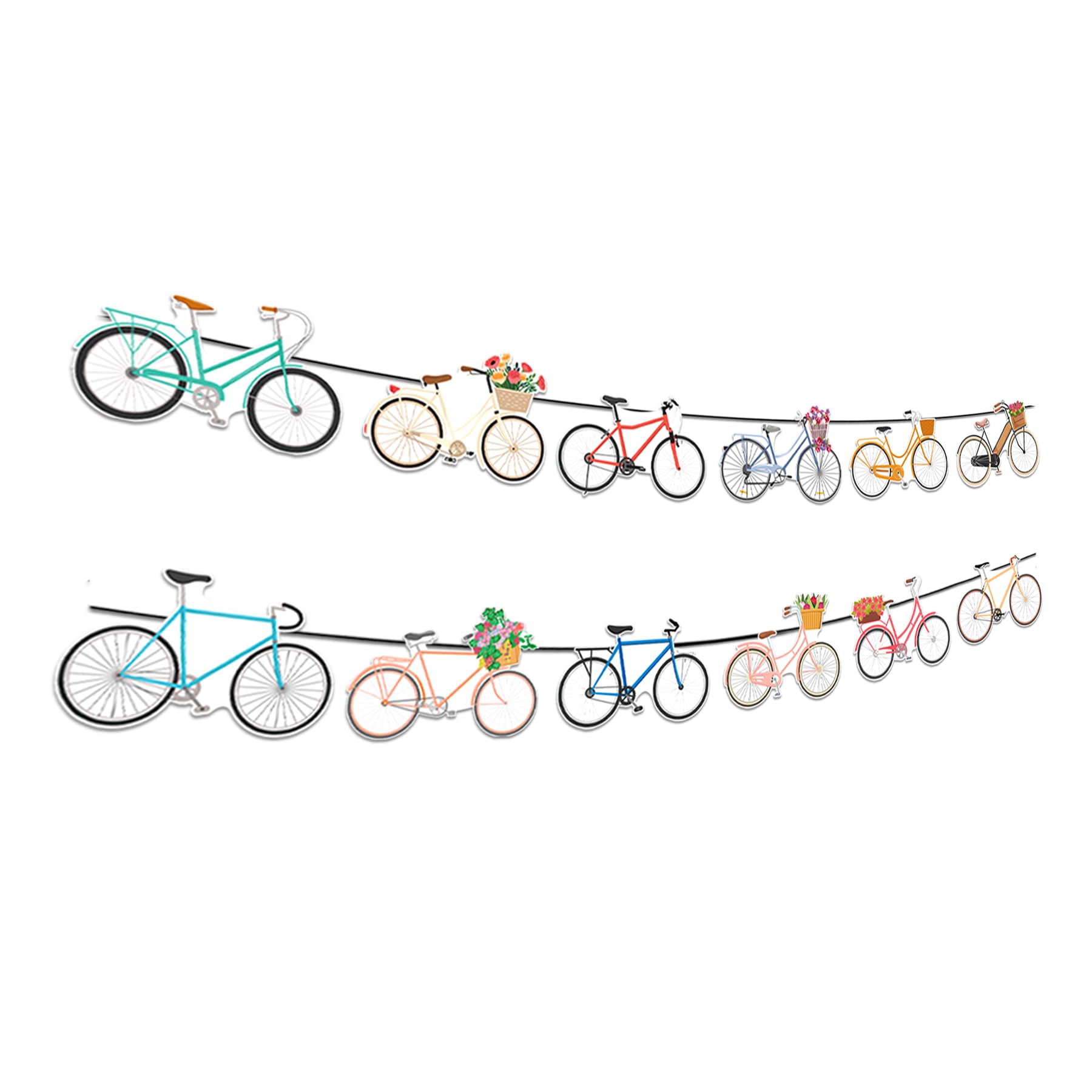 Bicycle Party Banners Bike Hanging Decorations for Bicycle Birthday Party Decorations Birthday Party Supplies