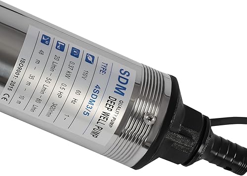 Miniatura 5 de Bomba de pozo Bombas sumergibles 0.37kw 0.5hp Bomba de riego 110v60hz Bomba sumergible de pozo profundo para extraer agua subterránea de pozos