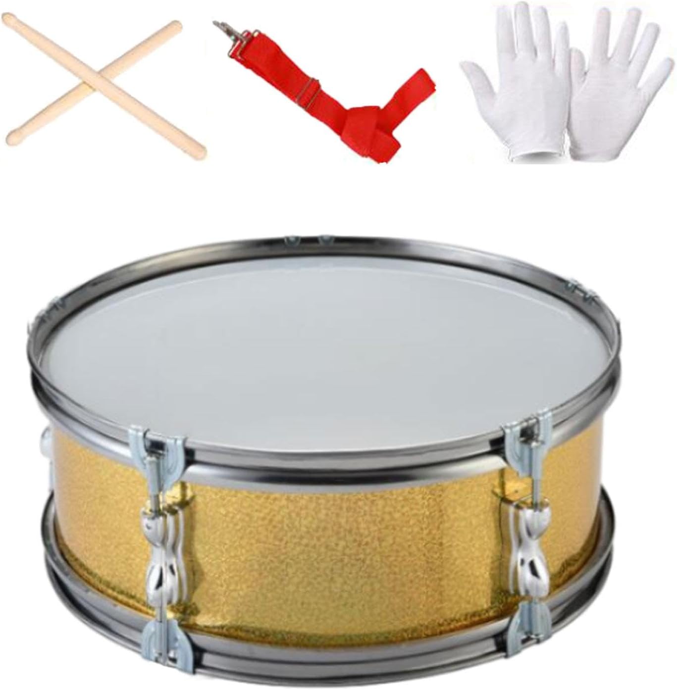SECRET DESIRE 13inch Snare Drum Music Learning Percussion Instrument for Adults Kids Yellow Monophonic