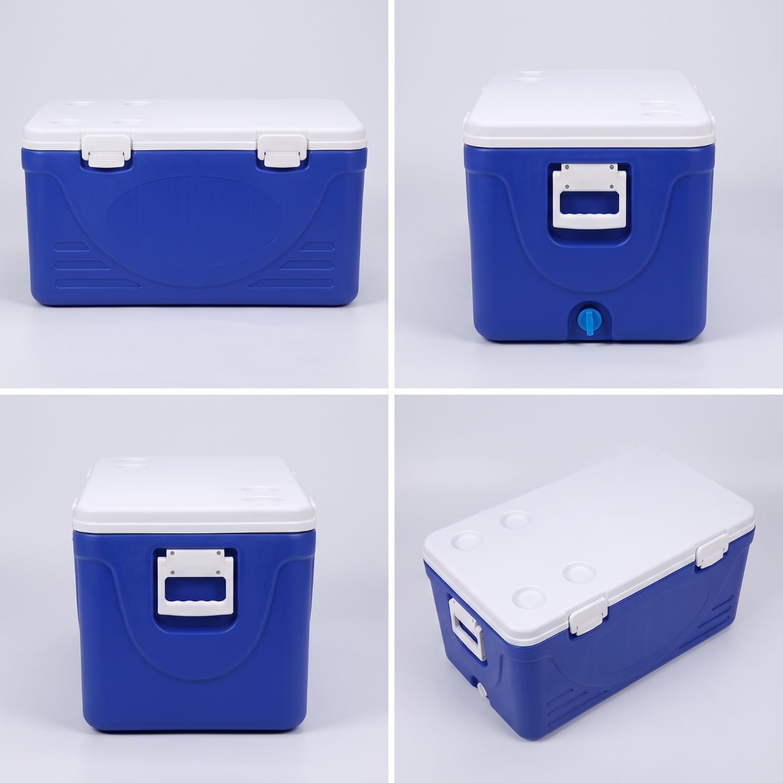 Glacière Isotherme Boîte Refroidisseur Coffre Réfrigérant Conteneur Thermique avec HDPE PU et Trois Packs de Glace de Froid Couvercle avec