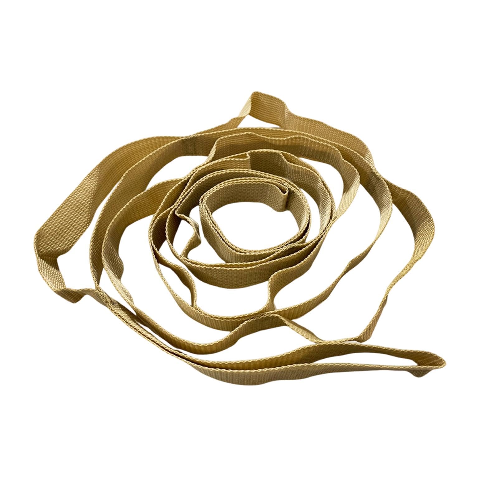 Stretch Strap with Loops Multi Loop Yoga Strap for Dance Fitness Working Out Khaki-image-6