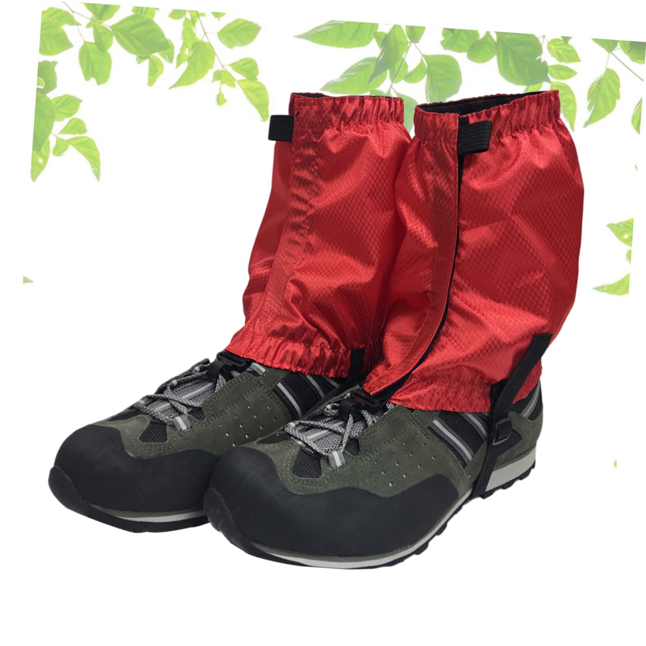 BESPORTBLE 3 Paires De Guêtres De Randonnée Dextérieur Rouges Légères Et Élastiques Faciles À Mettre Et À Enlever