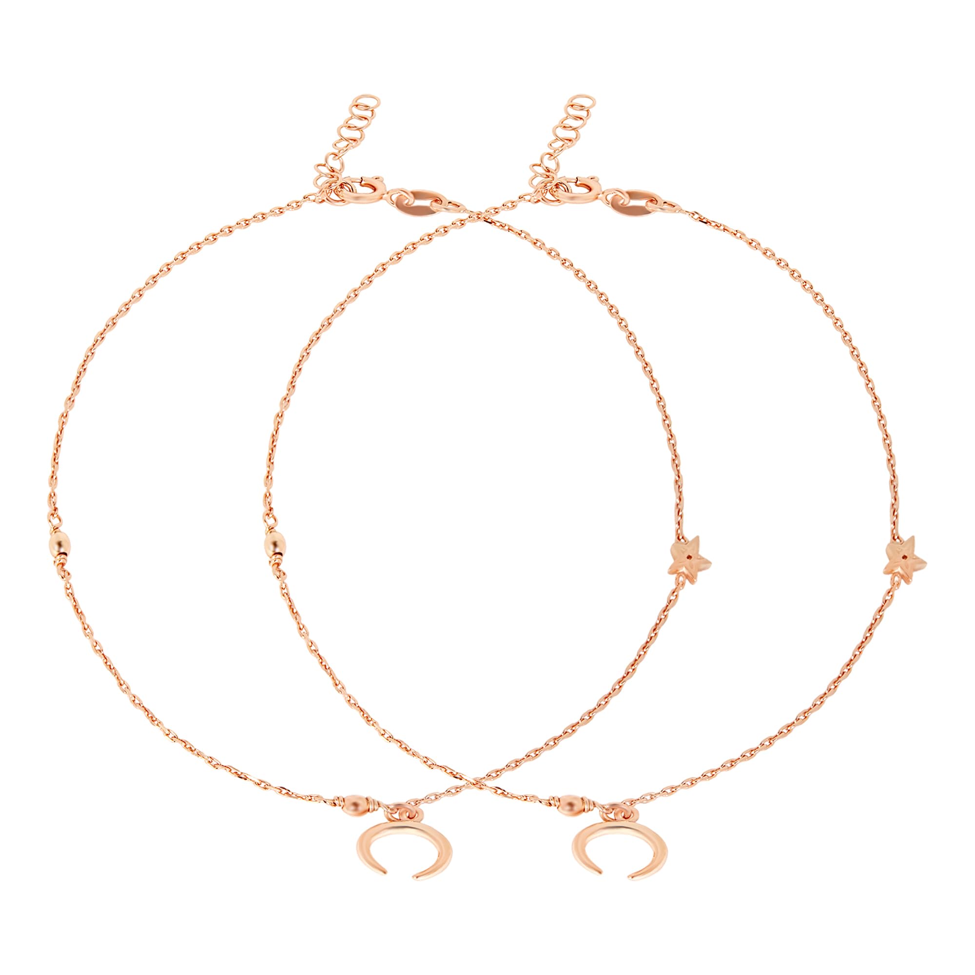 See full amazon price history chart for ZAVYA 925 Sterling Silver Crescent Moon and Stars Rose Gold Plated Anklet (Pair) | Gift for Women & Girls | With Certificate of Authenticity & 925 Hallmark ZAVYA 925 Sterling Silver Crescent Moon and Stars Rose Gold Plated Anklet (Pair) | Gift for Women & Girls | With Certificate of Authenticity & 925 Hallmark (B0BCC3TXHJ) Amazon Price History, Amazon Price Tracker