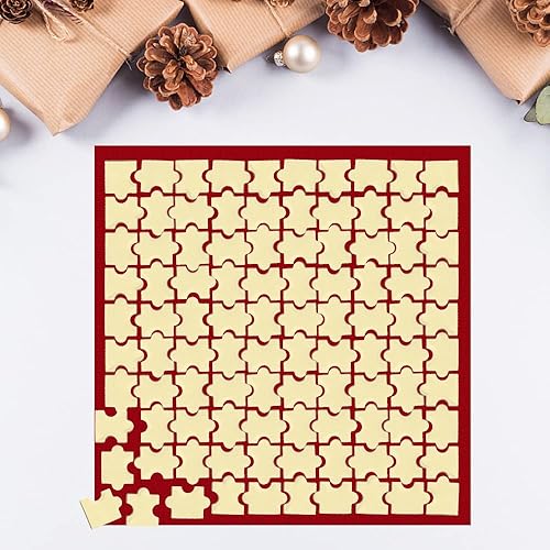 Miniatura 3 de Rompecabezas cuadrado de metal, troquelados para hacer tarjetas, troqueles de corte rectangular para decoración de bricolaje, papel, manualidades,