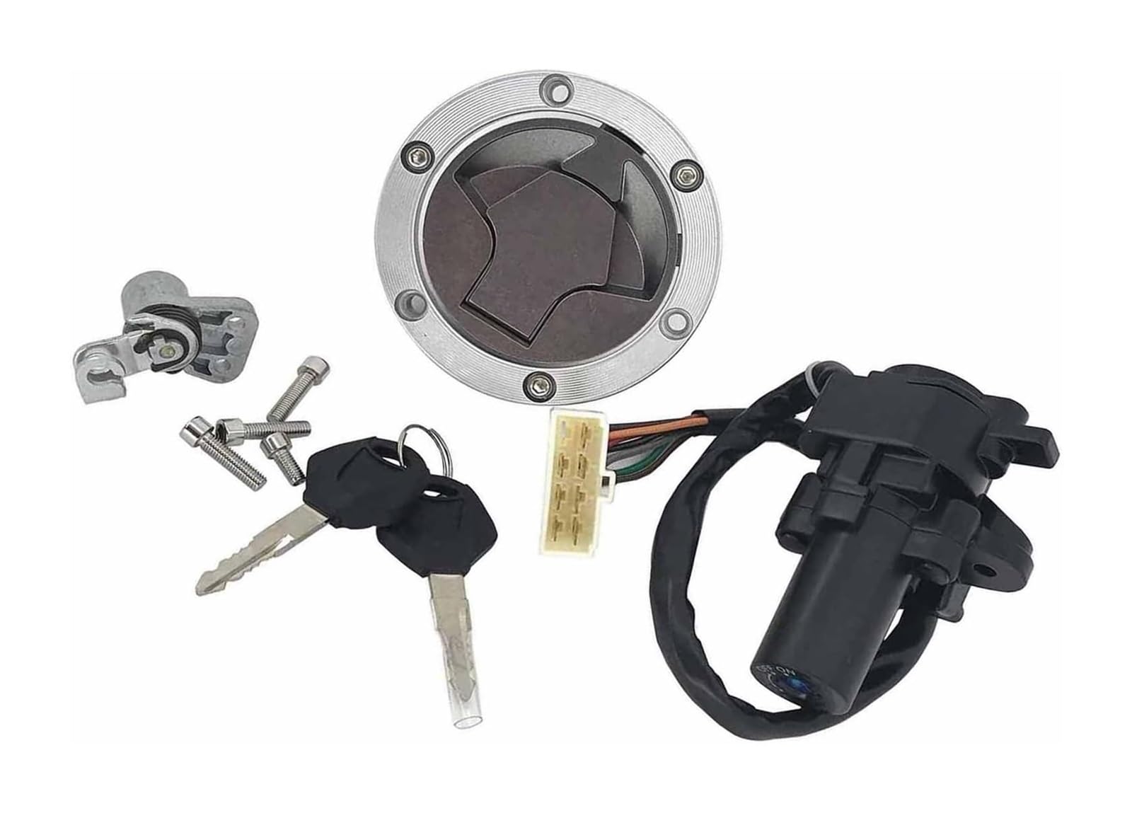 Cerradura De Encendido para Kawasaki para Ninja 250R para EX250J 2008-2012 Interruptor Arranque Accesorios Motocicleta Cerradura Encendido Combustible Juego Llaves
