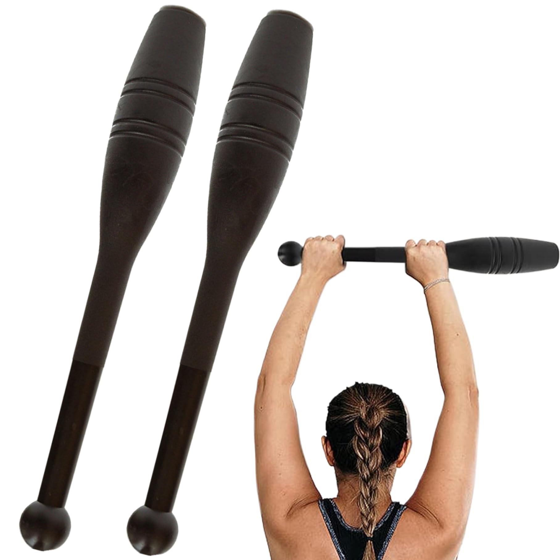 Club indiani, 2 pezzi Club indiano da 1 libbre impermeabile Macebell Allenamento riutilizzabile MACE ponderato Club per l'allenatore della forza di presa, Mazza in plastica per la palestra, fitness