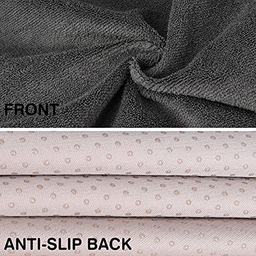 Image of Leader Accessories 2pcs Grey Waterproof Towel Auto Car Seat Cover Protector Machine Washable - Fit Yoga Running Crossfit Athletes Beach Swimming Outdoor Sports