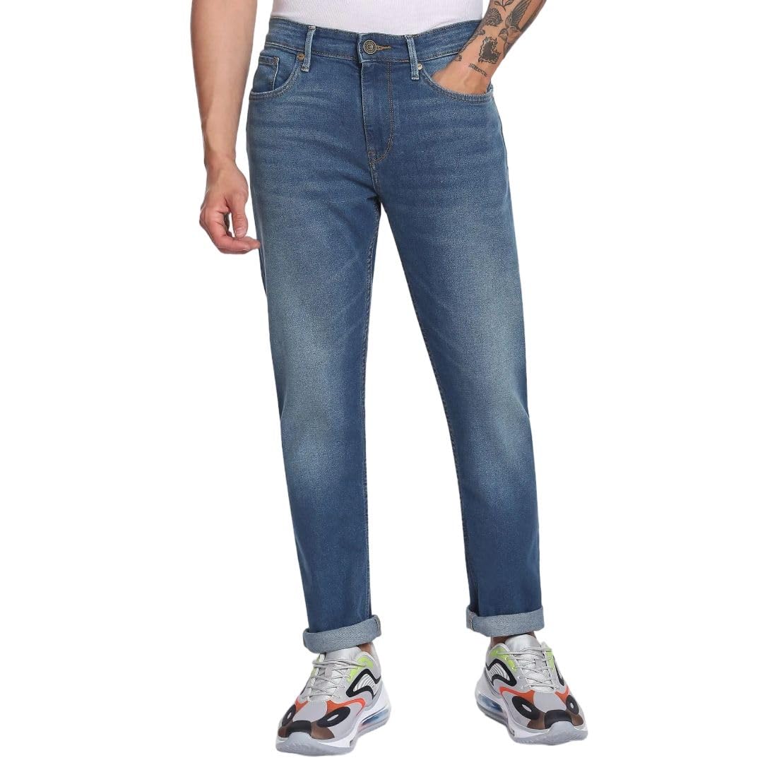 flying machine Men's Slim Tapered Fit Jeans| Solid | Mid Rise | Stretchable | Jeans for Man-picture-26