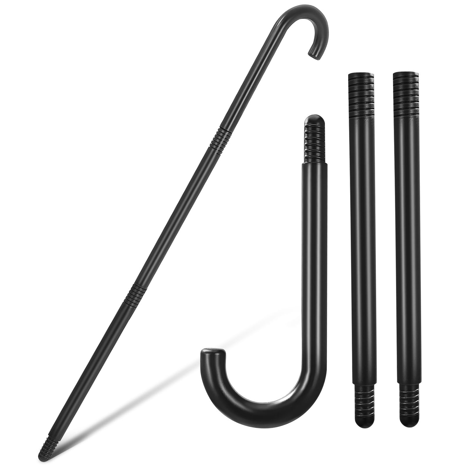 ifundom 2pcs Theatrical Cane Party Props Portable Crutches Trick Accessories Halloween Costume Accessory Party Performance Prop Crutches for Walking Stick Cosplay Show Wand Black
