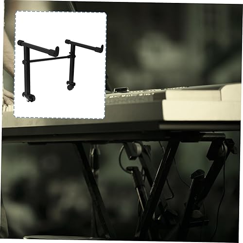 Miniatura 8 de Happyyami 1 Unidades de Marcos de teclado Soporte de controlador de doble nivel Soporte de teclado de piano rojo Soporte de piano electrónico