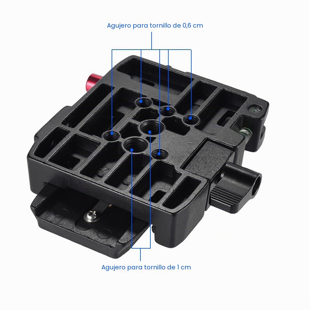 Andoer Placa de liberación rápida profesional para cámara de vídeo, trípode de liberación rápida, adaptador con placa de liberación rápida, compatible con Manfrotto 501 500 Ah 701HDV 503HDV Q5 cabeza