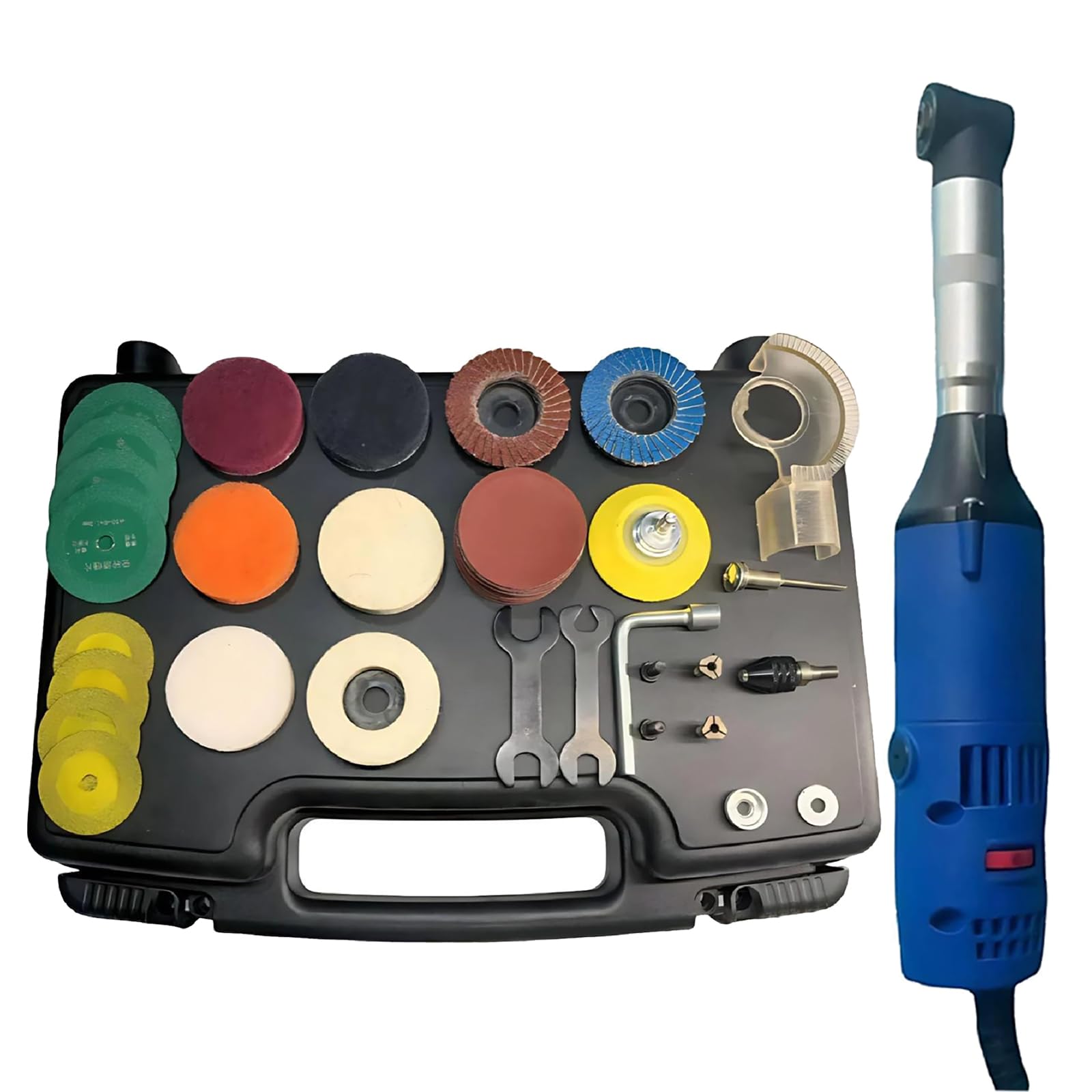 Limpiador De Juntas Eléctrico De 90°, 350 W - 15 000 RPM, Ajuste De 6 Velocidades, Fácil De Reemplazar, Para Limpiar, Cortar Y Pulir ,Blue
