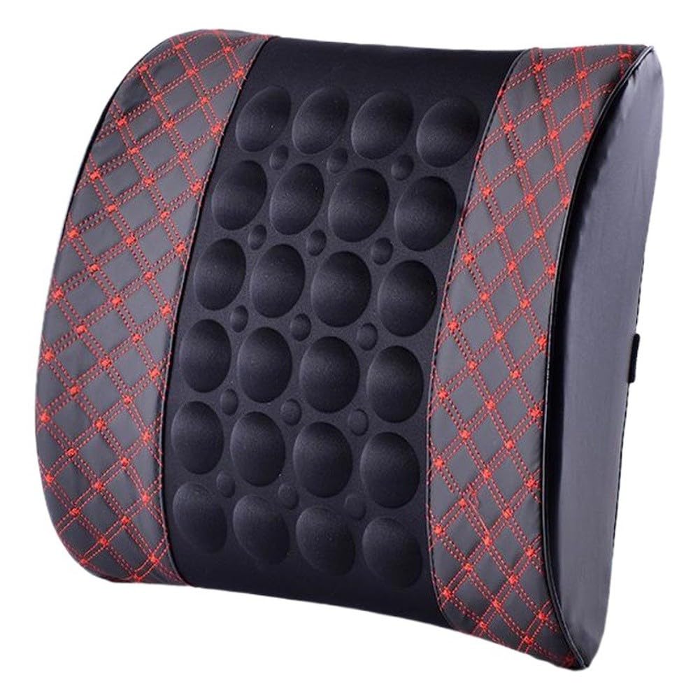 Auto Massaggio Elettrico Supporto Lombare Posteriore Con Motori Vibrazioni Ergonomico PU Memory Foam Per Auto Seat Lungo Drive Relief