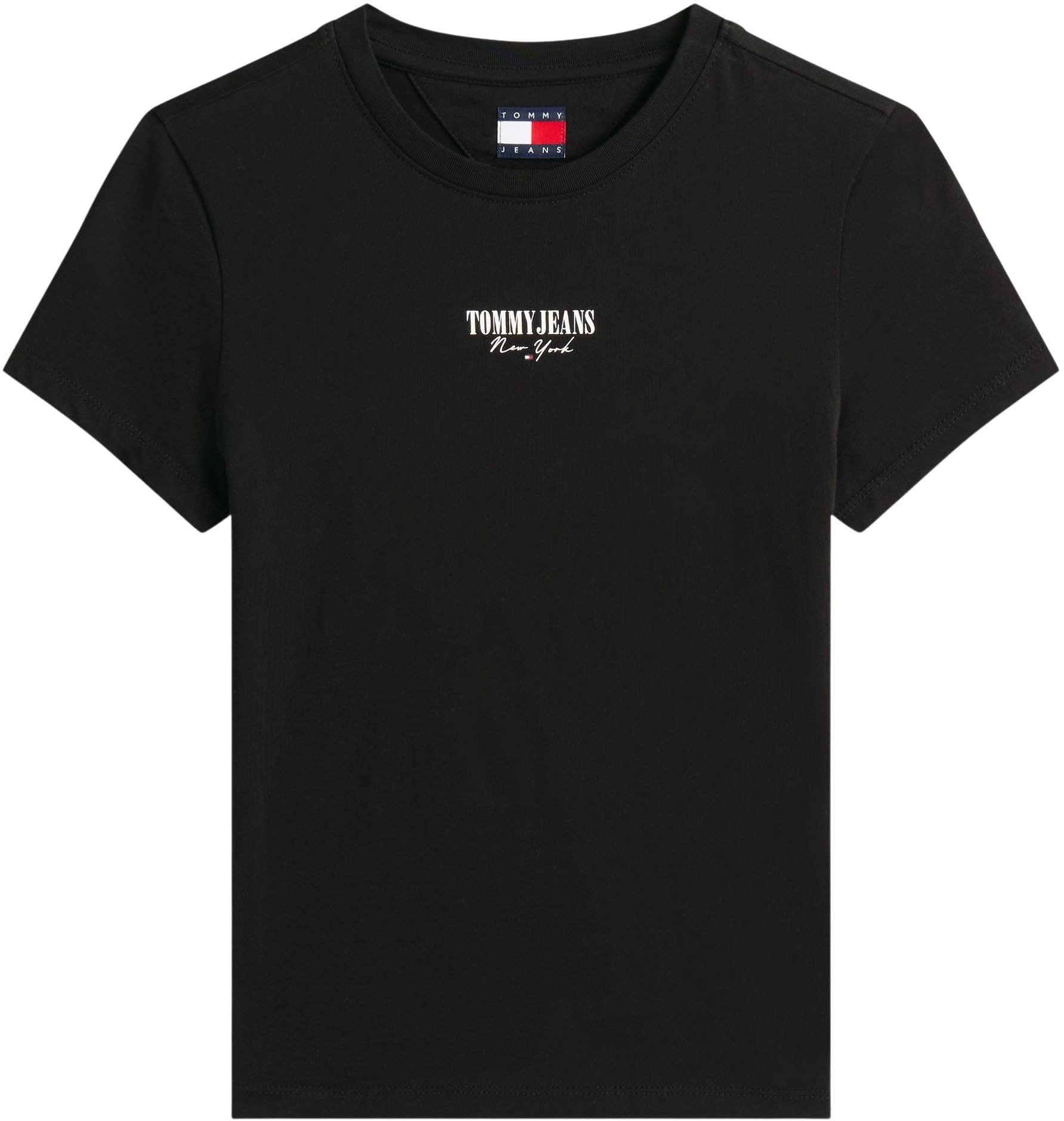 Tommy Jeans Donna T-Shirt Maniche Corte Slim Essential Logo Cropped