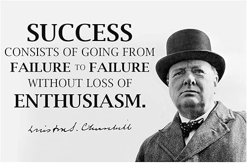 Miniatura 2 de JSC 386 Winston Churchill Success Classroom Póster | 18 x 12 pulgadas | Papel de póster brillante prémium de 100 libras