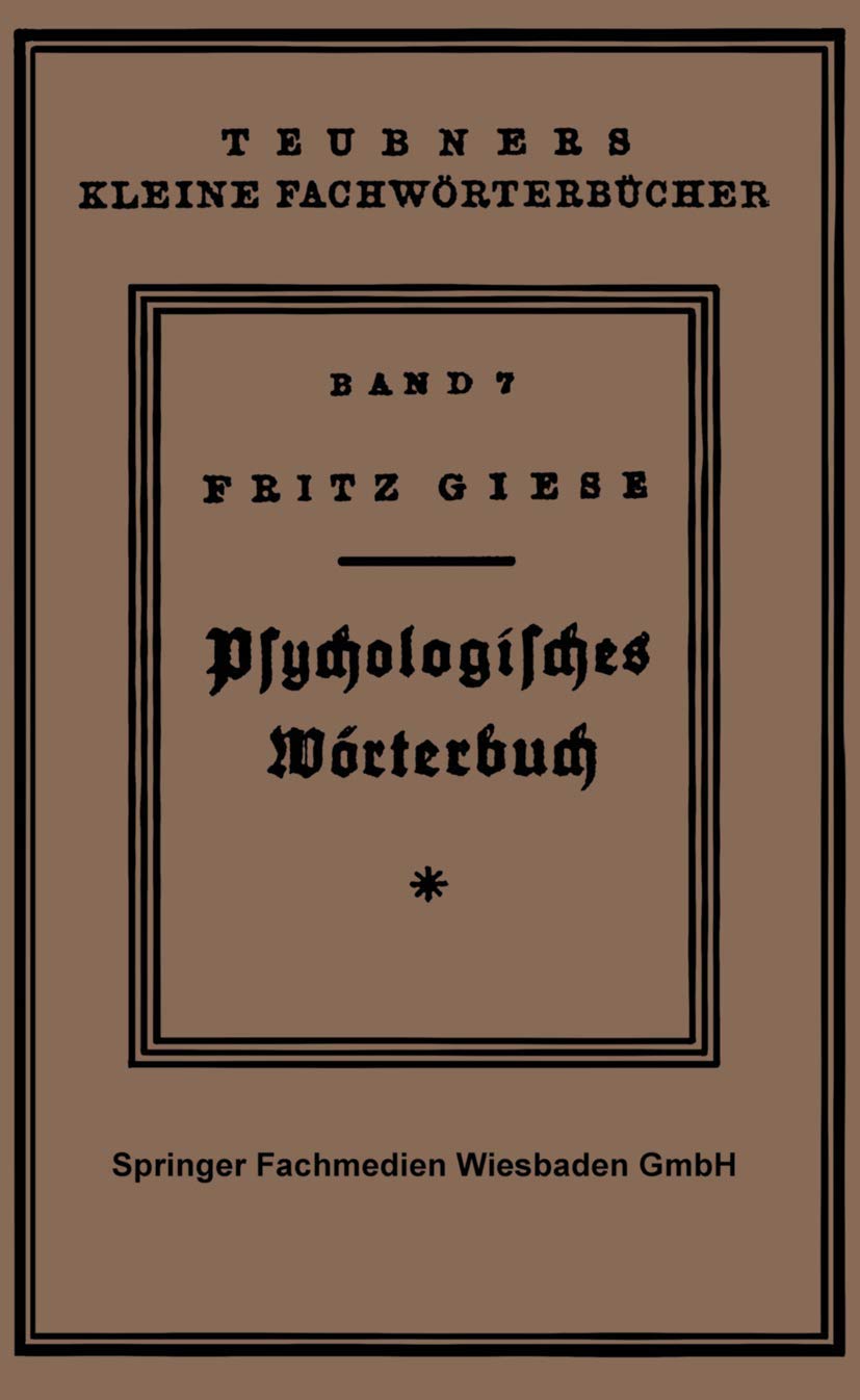 Psÿchologisches Wörterbuch