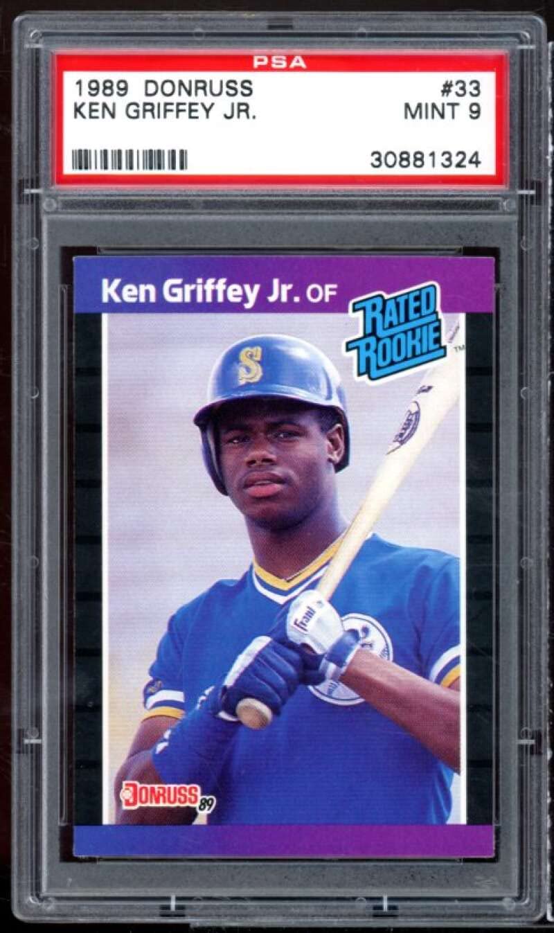 Amazon.com: Ken Griffey Jr. Rookie Card 1989 Donruss #33 PSA 9 :  Collectibles & Fine Art