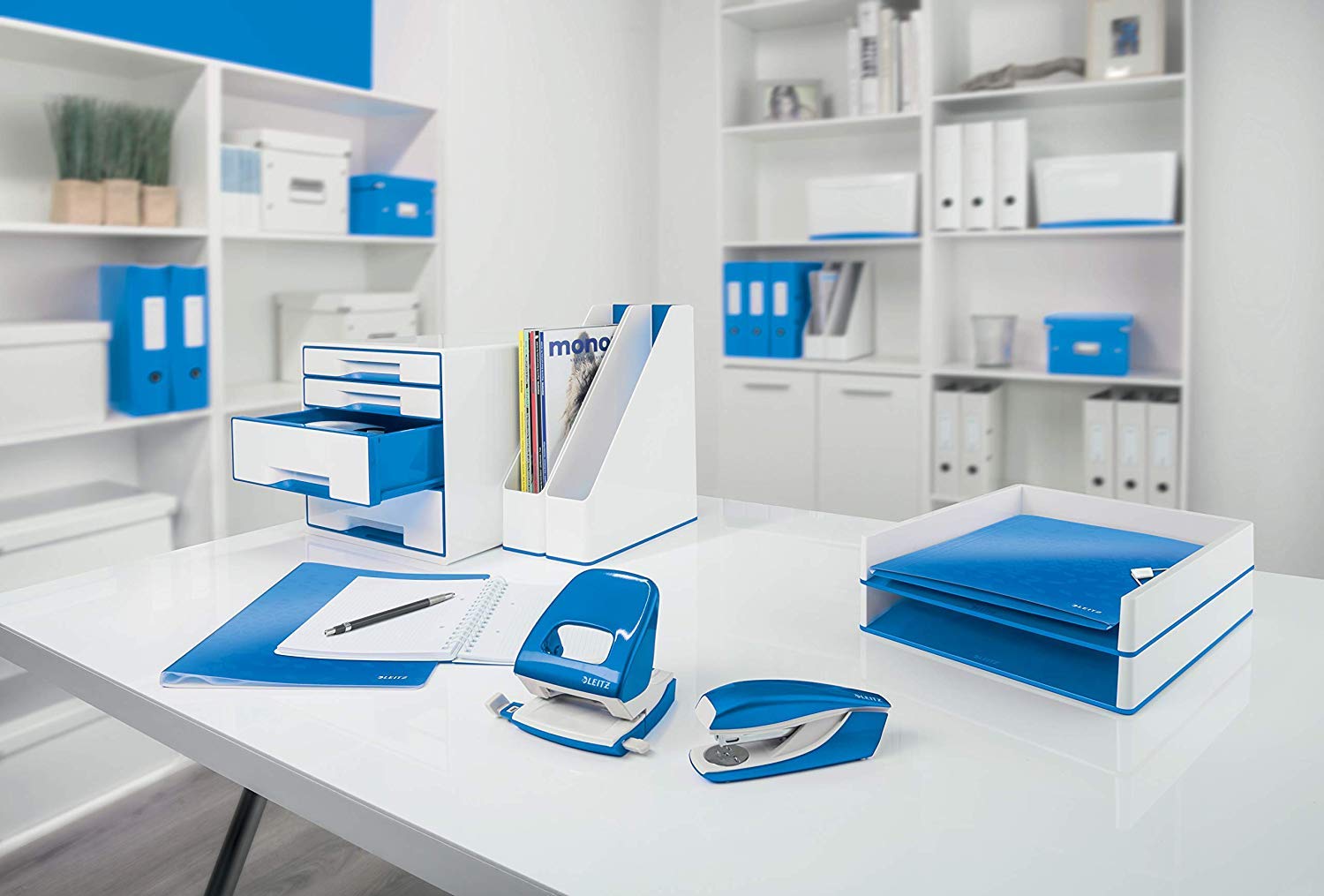 Leitz CD Aufbewahrungsbox, Blau, Mit Deckel, Click & Store, 60410036 (2er Pack) Computer & Zubehör