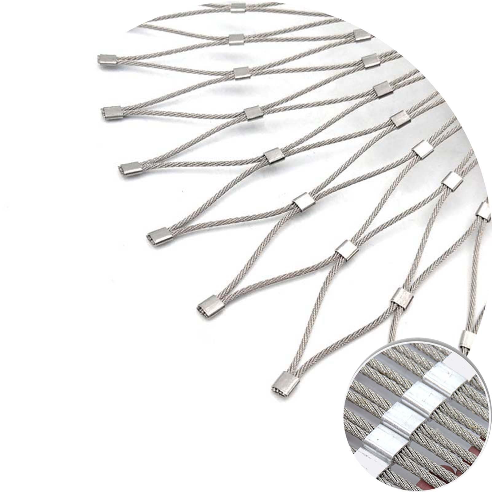 Alambrada Rollos Malla Flexible Cuerda Red Seguridad 5x5cm Diámetro 2MM WGHGCF(1.5x4m/4.9x13.1ft)