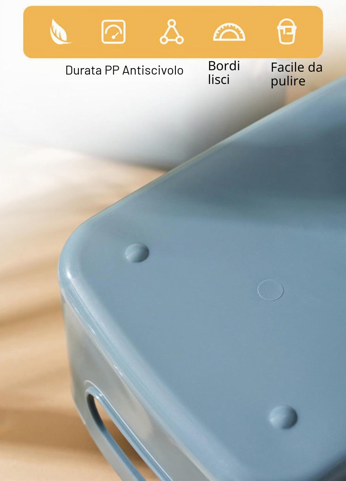 7 Pezzi Cestini Portaoggetti Plastica Scatole Organizer con Manici,Contenitori per Armadio,Contenitore Plastica,Organizer Portaoggetti per Cucina Bagno Cosmetici (Blu, 20×15×7 cm)