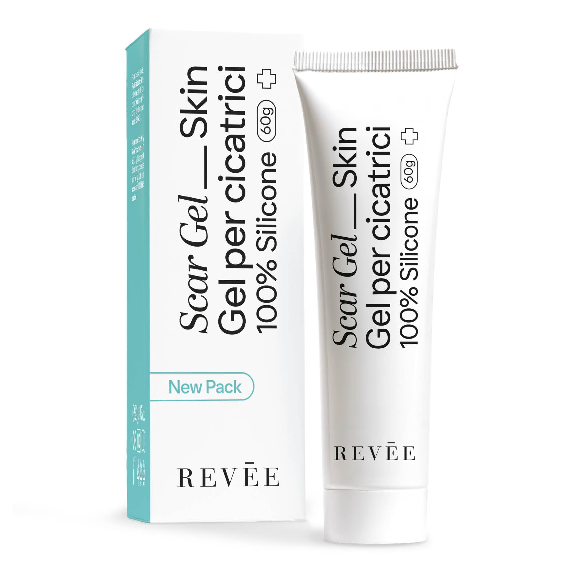 REVÉE Scar Gel 60g Crema Cicatrici Chirurgiche - 100% Silicone, Gel Topico per Cicatrici, Crema Cicatrizzante Ferite