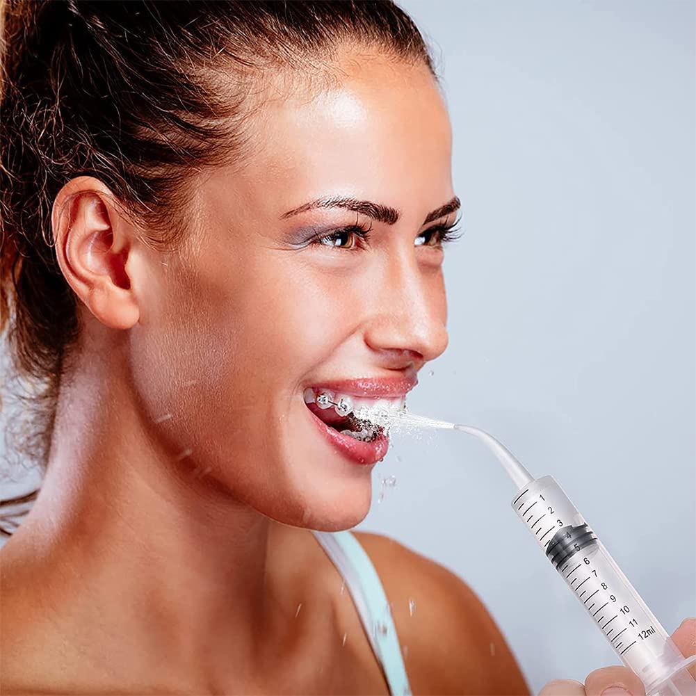 5 Pz/set Siringa Dentale Irrigazione Con Punta Curva 12cc Trasparente Tubo Dell'ago Dentista Uso Materiale Strumenti di Cura Dell'igiene Orale  66
