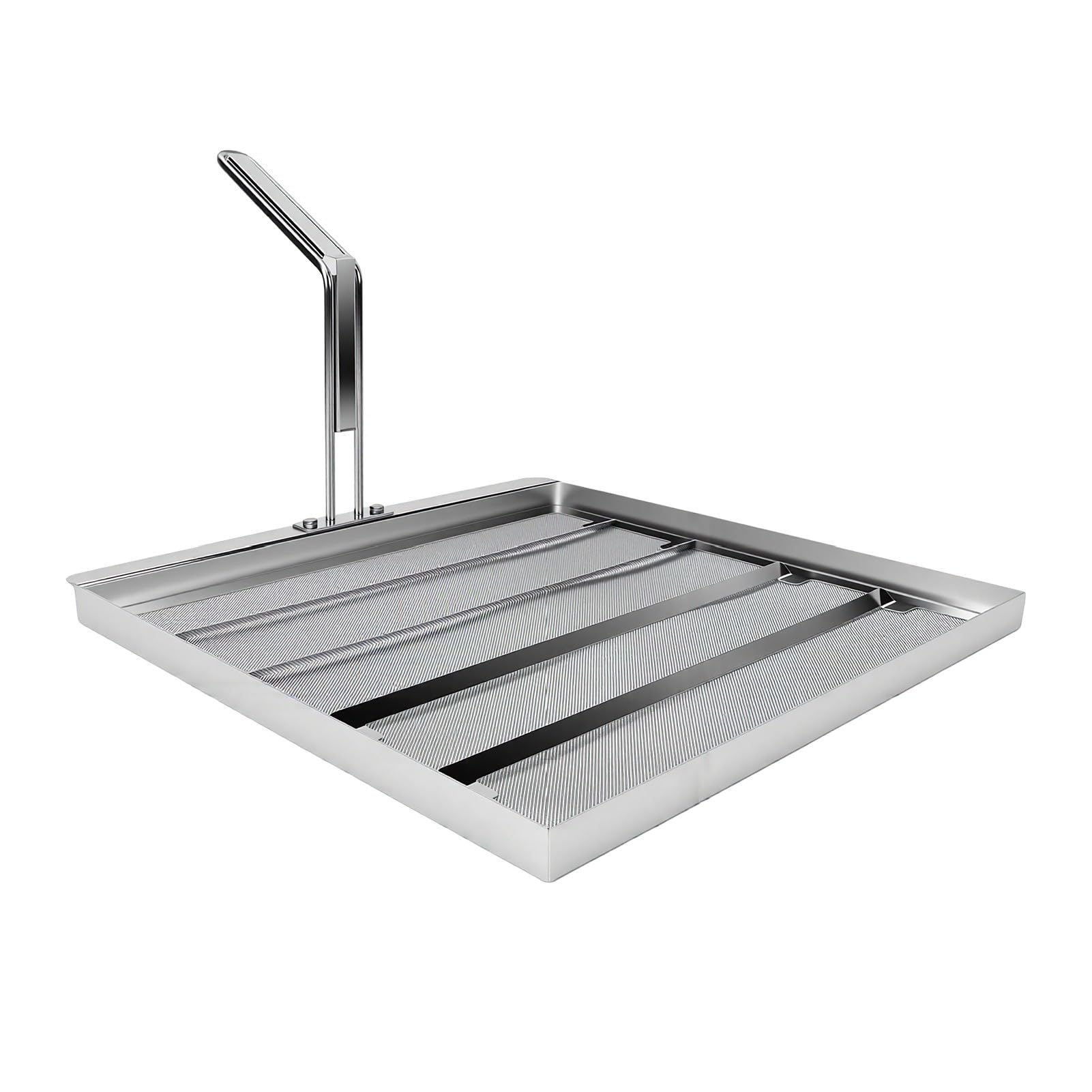 banapoy Filtro per Friggitrice Commerciale, Filtro per Olio per Friggitrice in Acciaio Inossidabile 304 con Rete da 500 Micron, Schermo per Olio con Termometro per Ristoranti, Cucine
