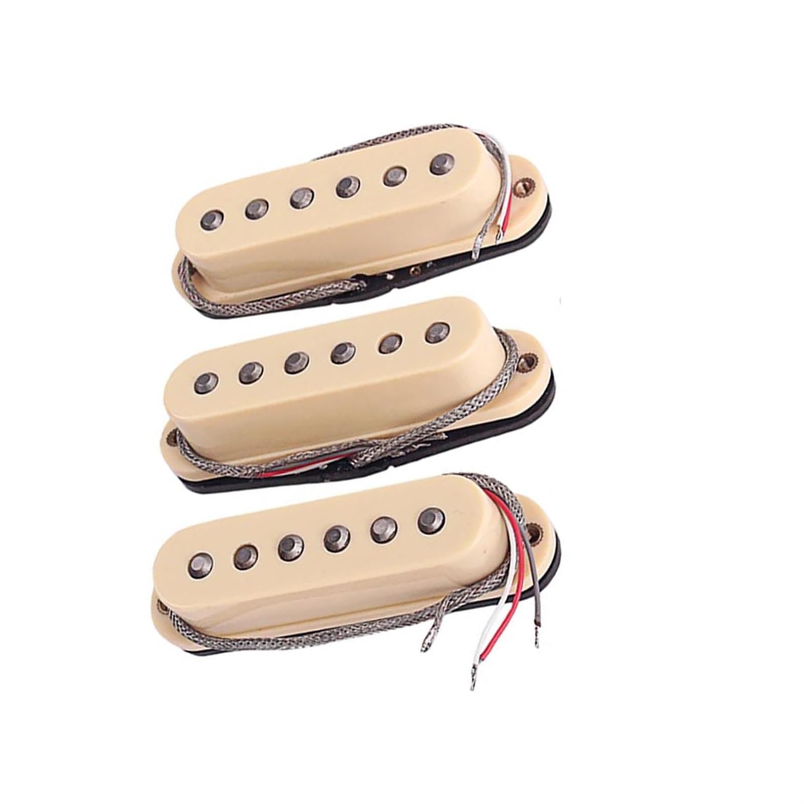 Zestaw Przetworników Do Gitary Elektrycznej 3 X Beige Single Coil O Rozstawie 48-50-52MM