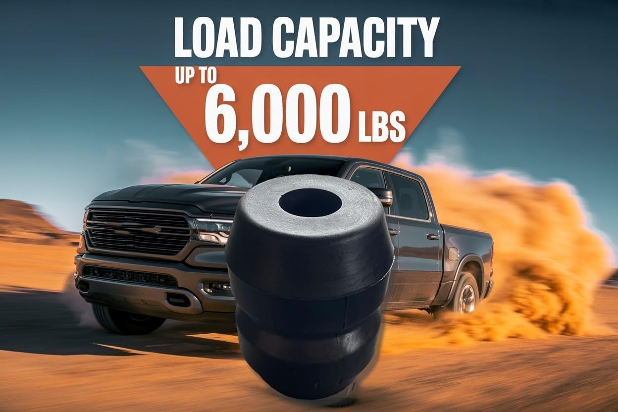 Upgrade Rear SES Kit Rubber Helper Springs Compatible with Ford 2015-2024 F-150 F150 2WD 4WD Truck, Axle Bumper Stop Cushions Replaces FR1504E