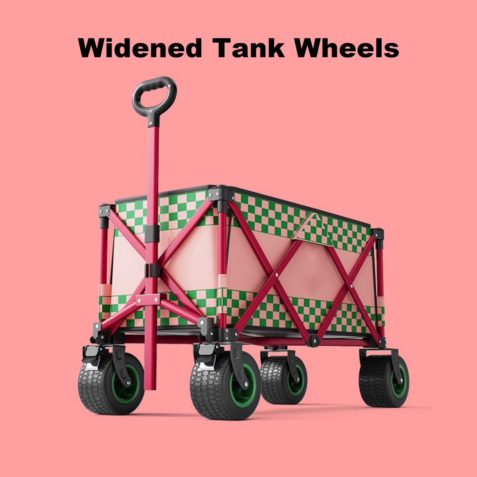 Zusammenklappbarer Strandwagen, Tragbarer Campingwagen, Konzipiert for Autocamping, Frachttransport und Wohnmobiltreffen