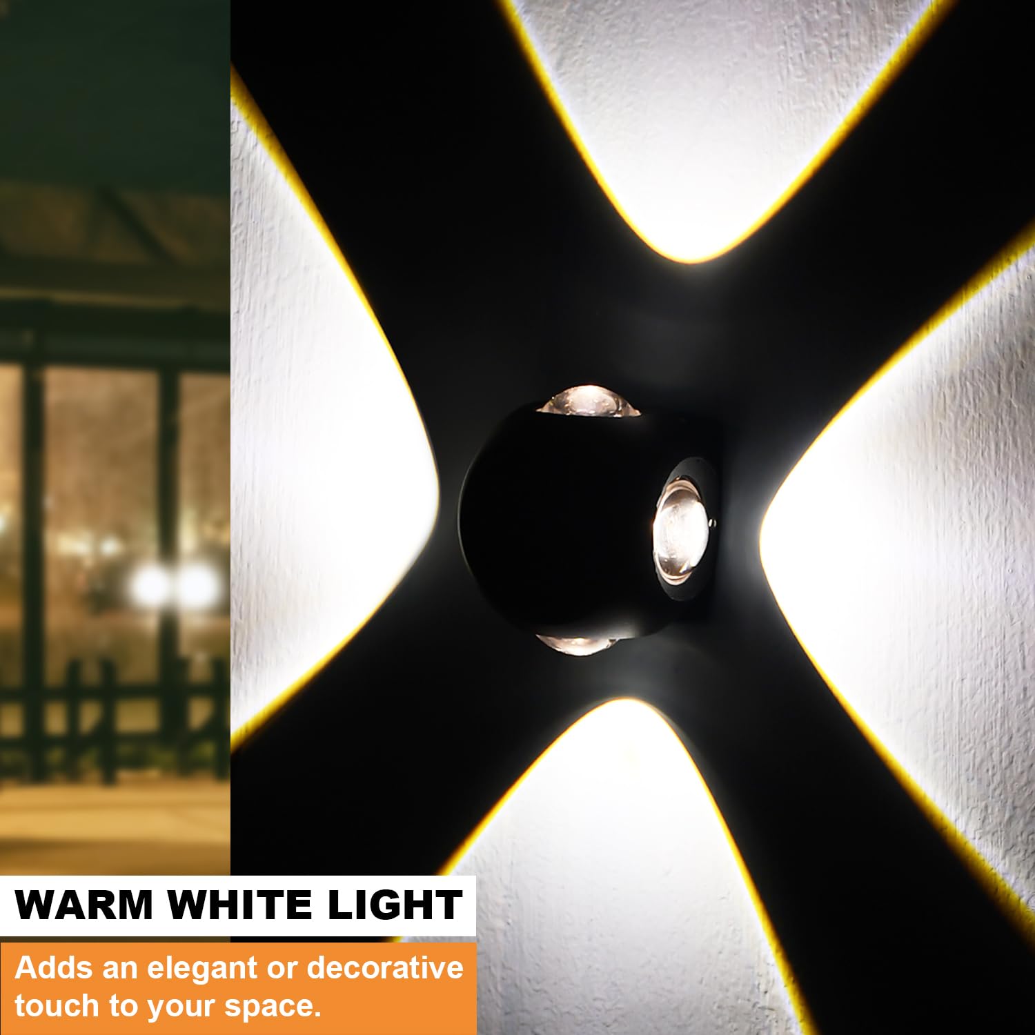 HENONIX 365 DAYS LED Outdoor UP Down Wall Light Warm White,IP-65 Rainproof & Shockproof Alluminium Body (4 Way Splitter) (B0D3F7Z87G) Amazon Price History, Amazon Price Tracker