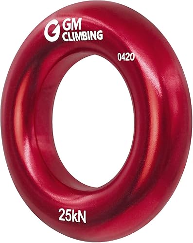 Miniatura 18 de GM CLIMBING Rappel Ring 25kN para escalada en roca Arborist Rescue Slackline Hammock Large Negro_1 paquete