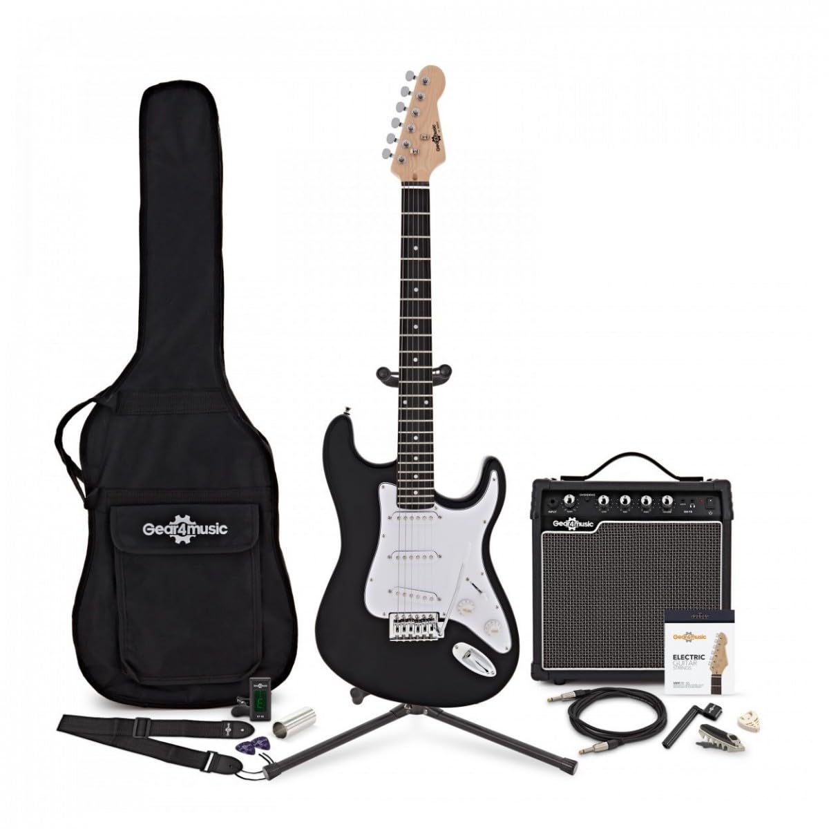 Gear4music Gitarren-Anfänger-Set Komplette E-Gitarre Starter Pack
