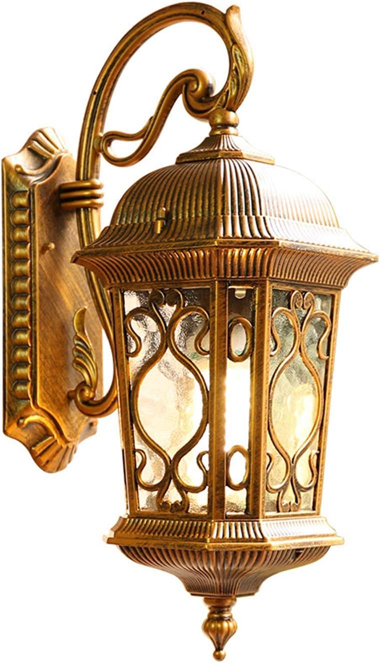 KXEcoLife Outdoor Vintage Wall Mount Light Exterior Antique Lantern Sconce Outside Retro IP23 Waterproof Fixtures Lighting For Porch, Garden, Garage,Front Door,Bronze