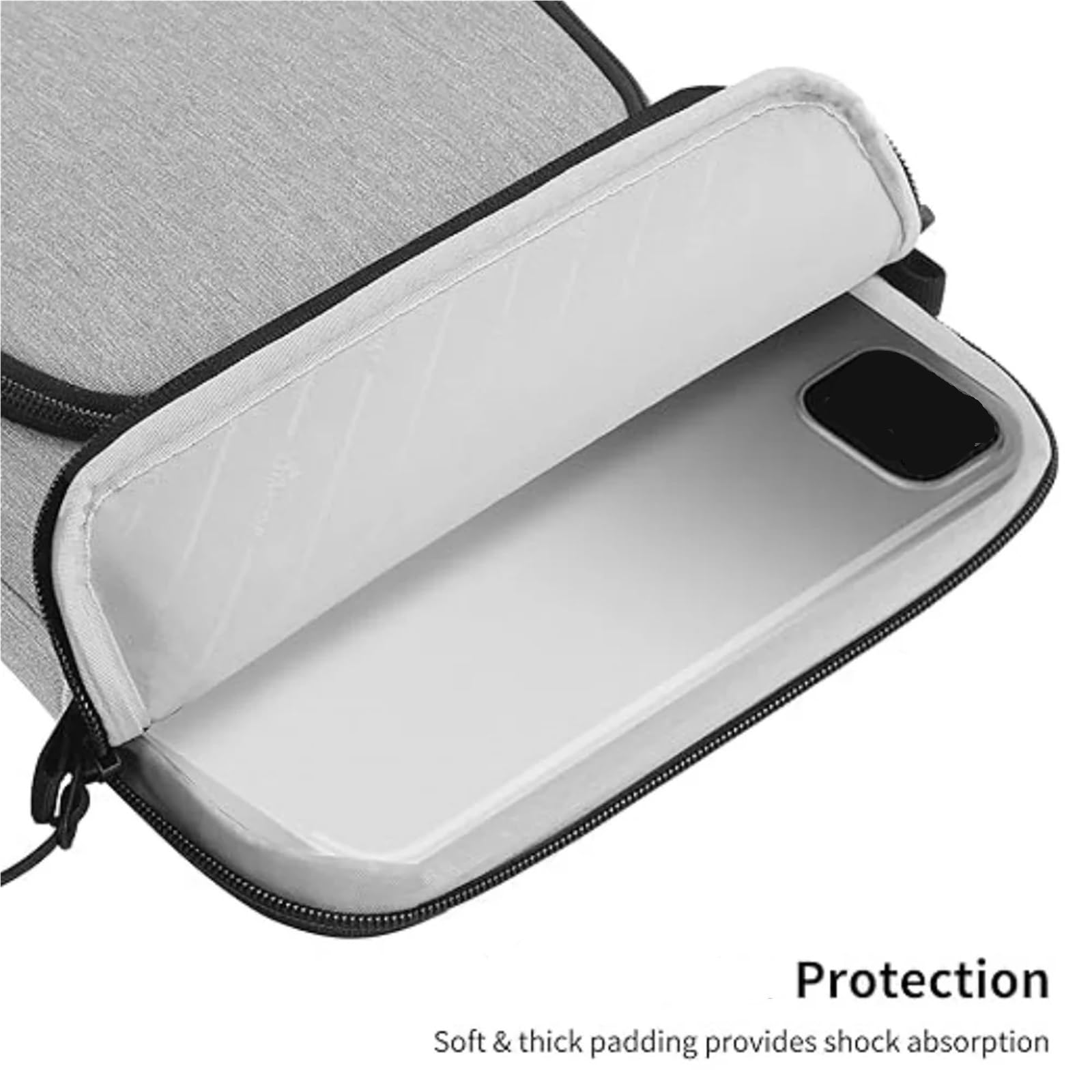 Funda De Tableta Funda for Tableta con asa de 12,9 Pulgadas y Correa for el Hombro para Tablet(Dark Grey)