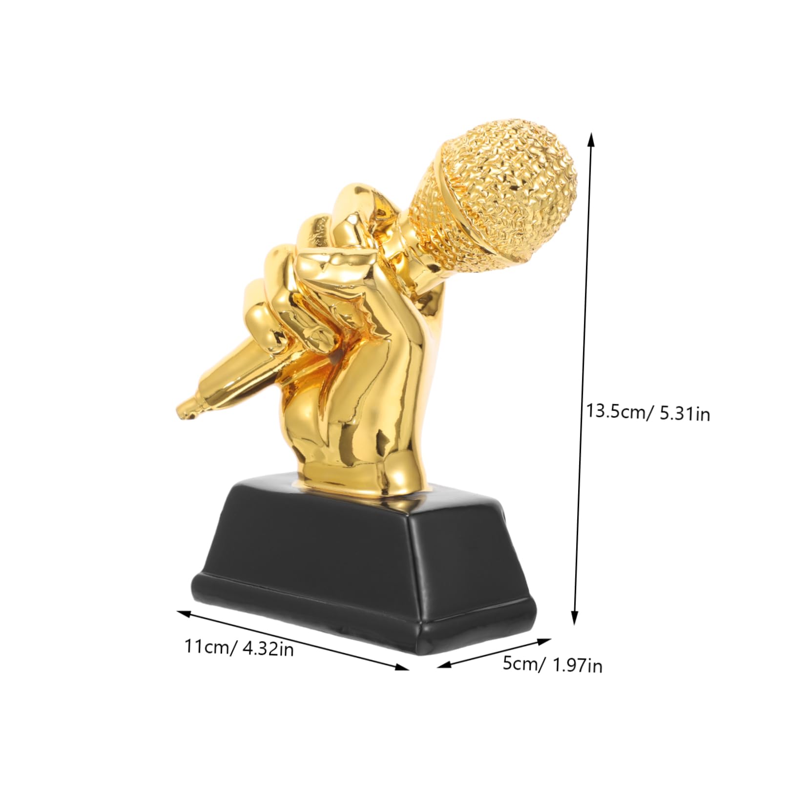 BESPORTBLE Mikrofon-Trophäe Karaoke Preistrophäe für Erwachsene Mikrofon- lustige Trophäe für Erwachsene Singen Award musikgeschenke mikrofone Trophäen vergeben Mikrofonskulptur Harz
