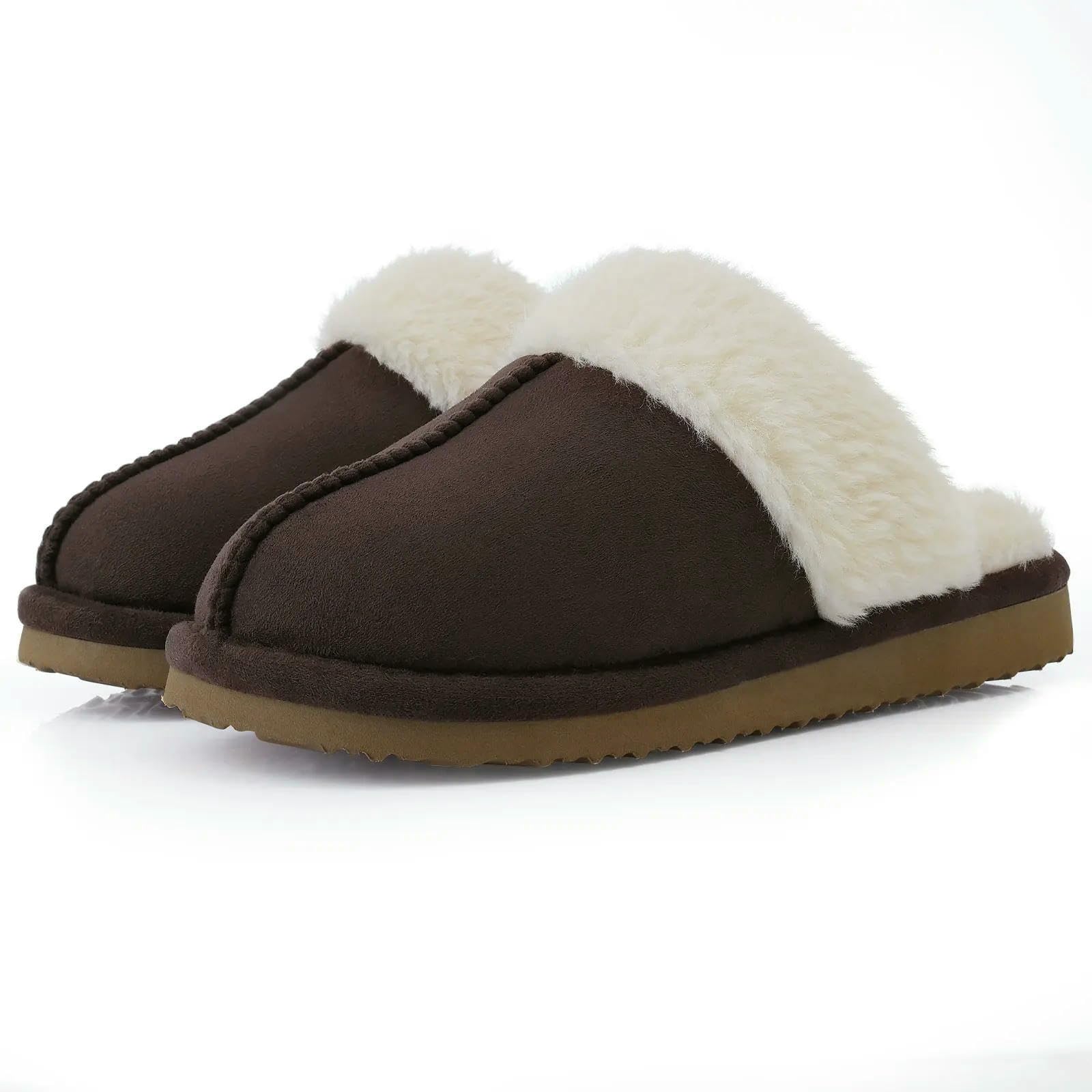 Pantuflas Zapatillas De Invierno para Mujer, Zapatos Clásicos Casa, Cálidas Y Acogedoras Interiores, Casuales Algodón Antideslizantes-fq-44-45