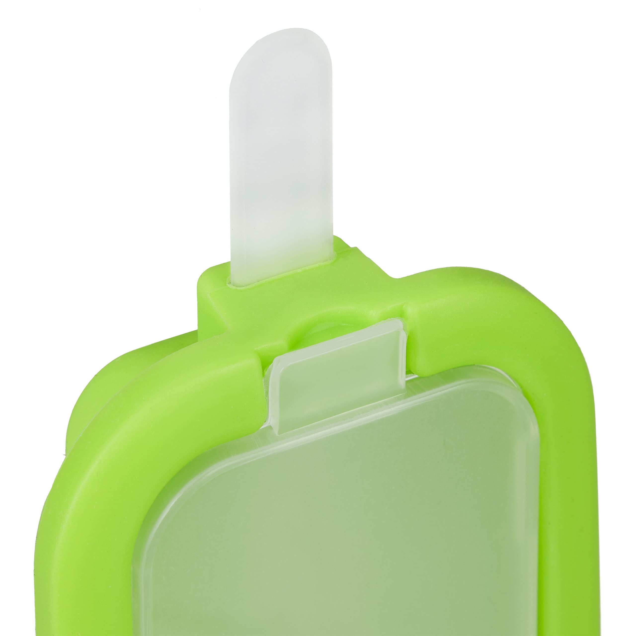 Relaxdays Set 4 Moldes Helados, Silicona sin BPA, Polos Caseros con Palo, Politos de Hielo, Verde/Azul/Rosa/Amarillo