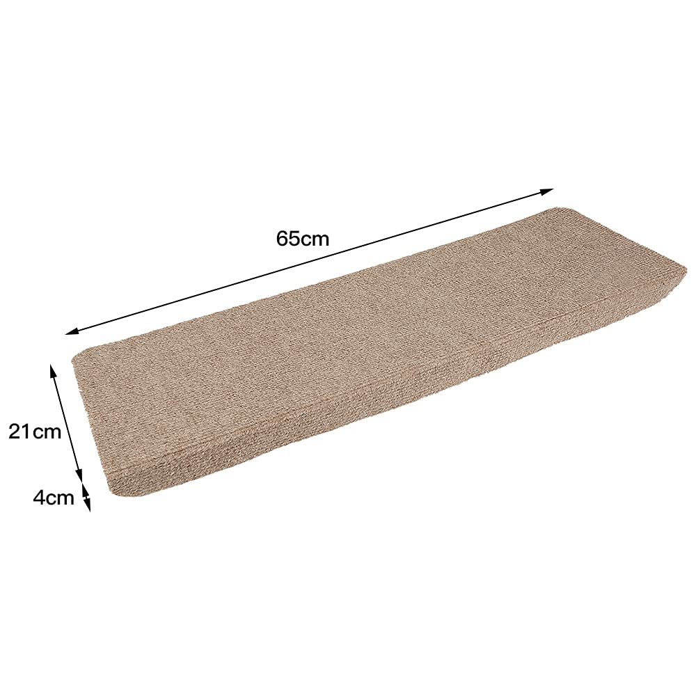 HUOLE 15 gradini per Scale con Coperchio, Tappetino per Scale, Protezione per Interni, Tappetino Antiscivolo e Autoadesivo, per Scale in Legno