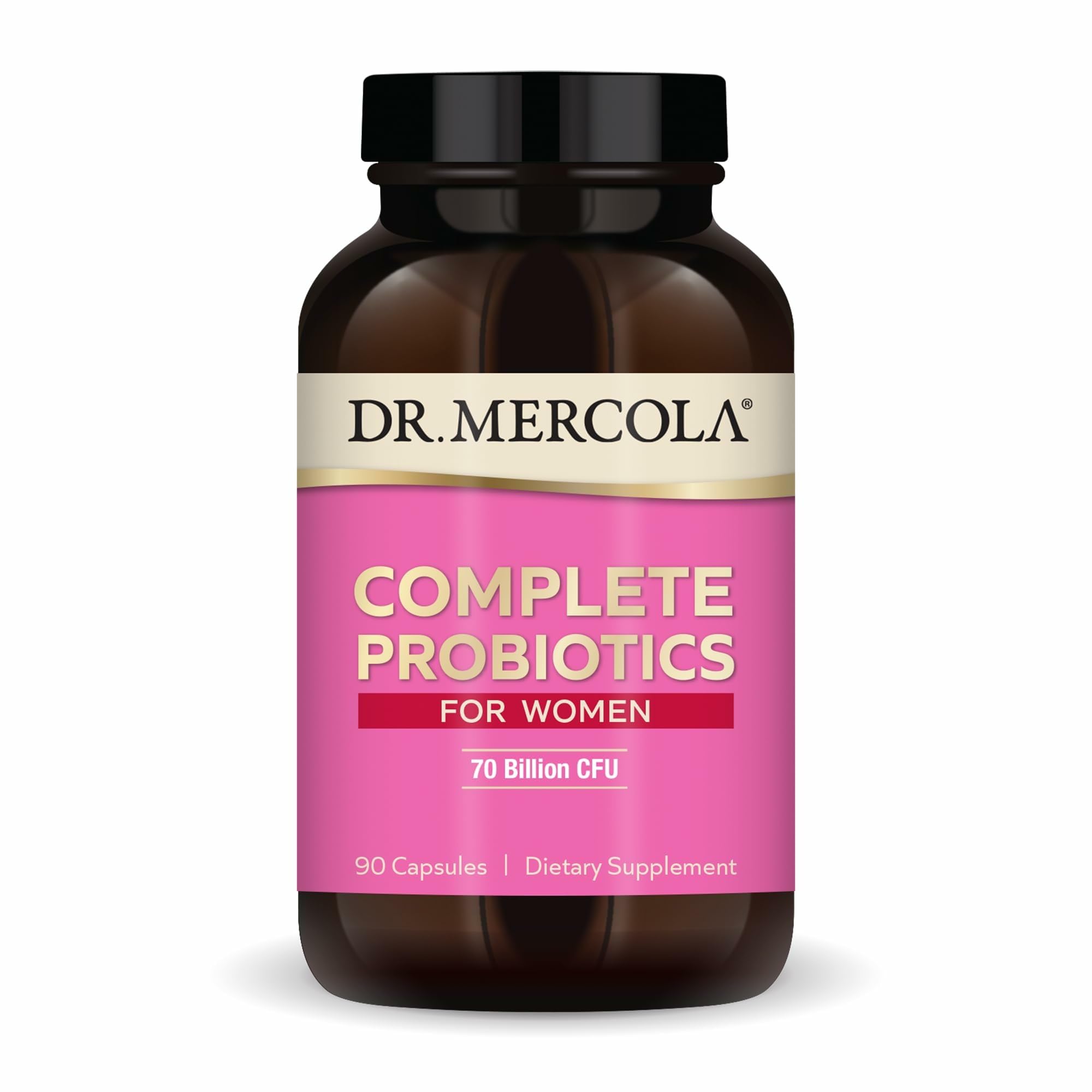 Dr. MercolaComplete Probiotics for Women 70 Billion CFU, 90 Servings (90 Capsules), Dietary Supplement, Supports Digestive Health, Non GMO