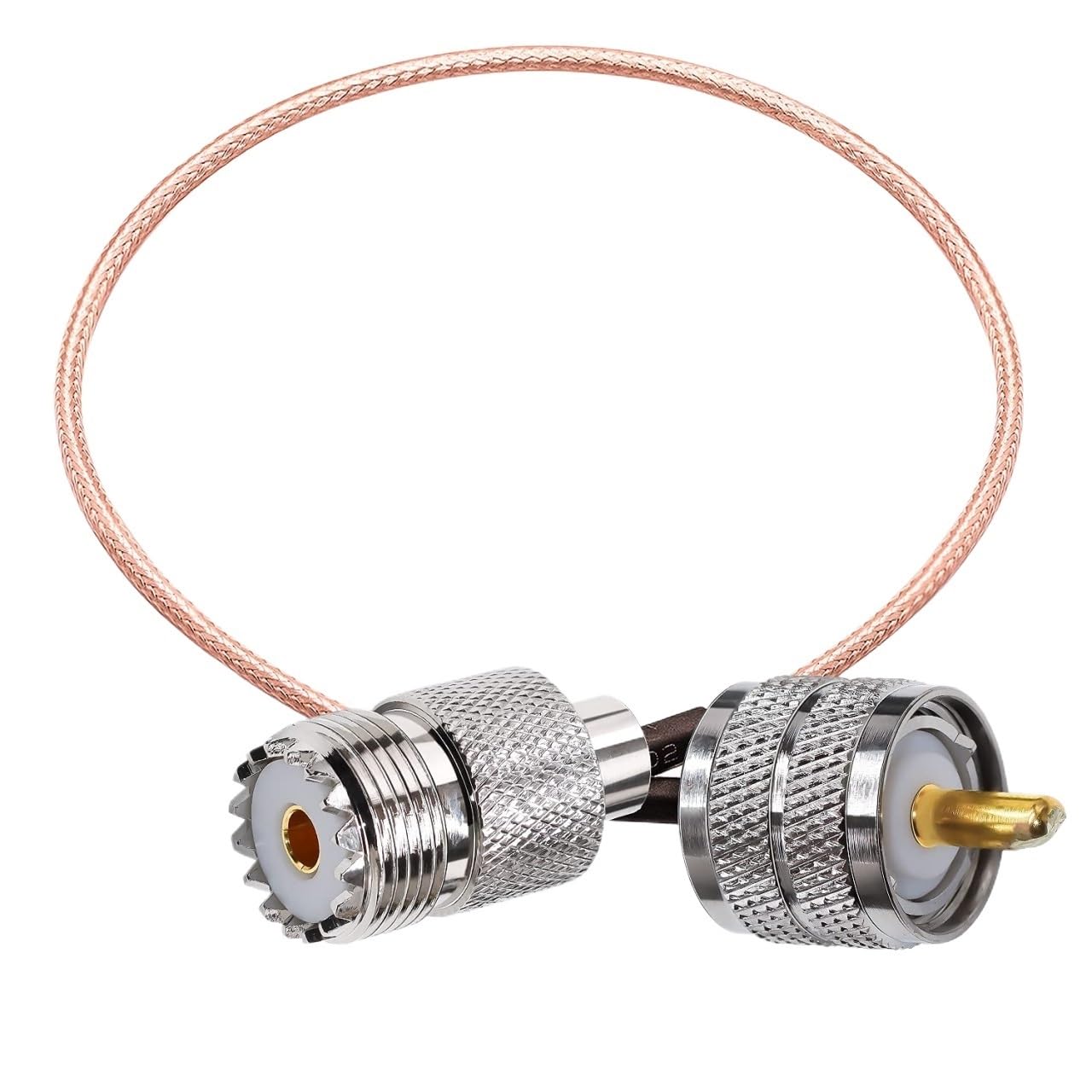 LIHUA Kabel UHF RG316 SO239 męski na żeński kabel koncentryczny 20 cm (20 cm) PL259 Pigtail 50 Ω do CB 2 szt