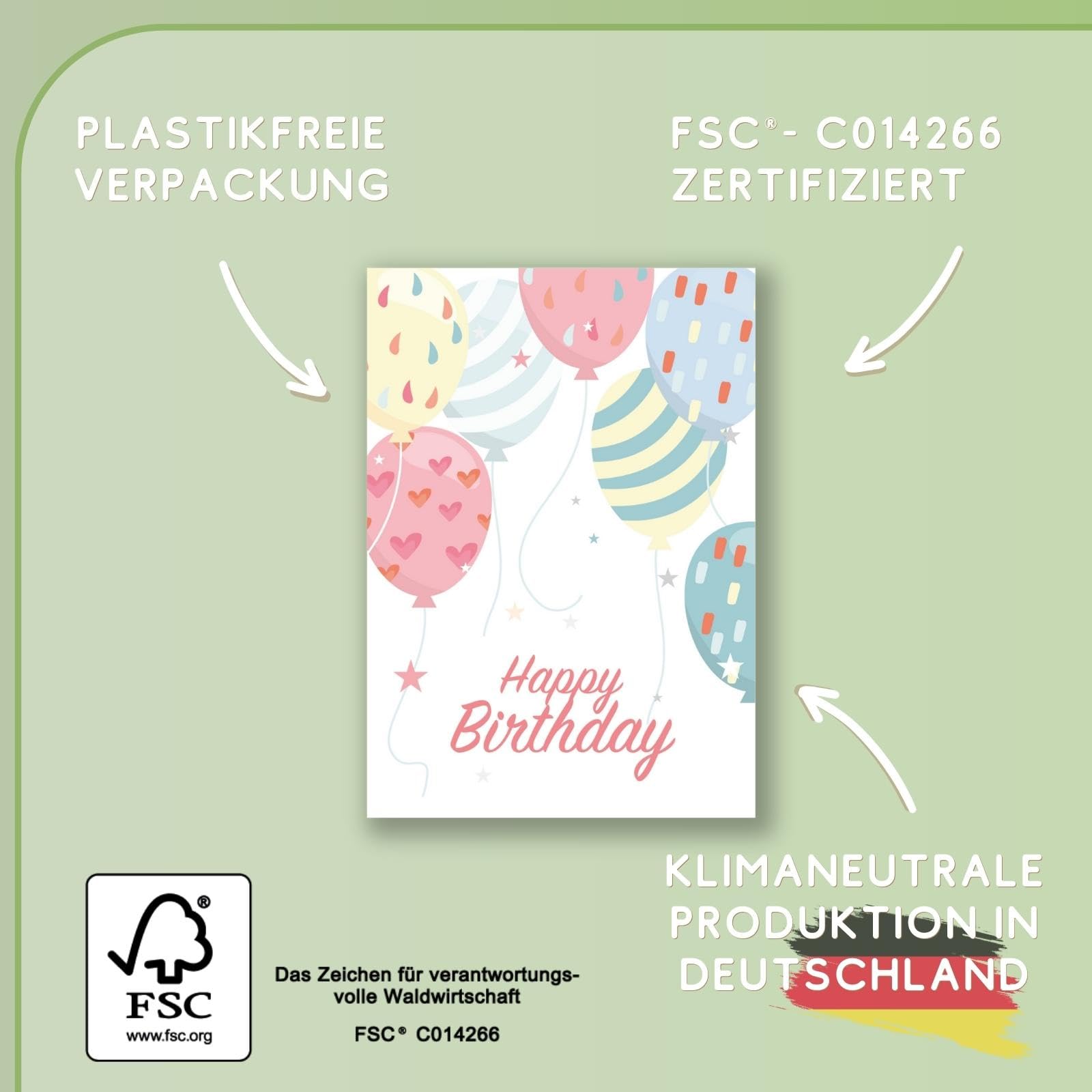 36 Geburtstagskarten Mit Umschlägen In Organizer-Box – Bunte Designs Mit Glitzer & Folie