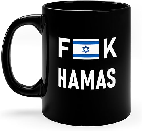 Miniatura 2 de Brian Bula Taza de café Fuck Hamas Apoya a Israel Beber a la Paz y Detener el Terrorismo