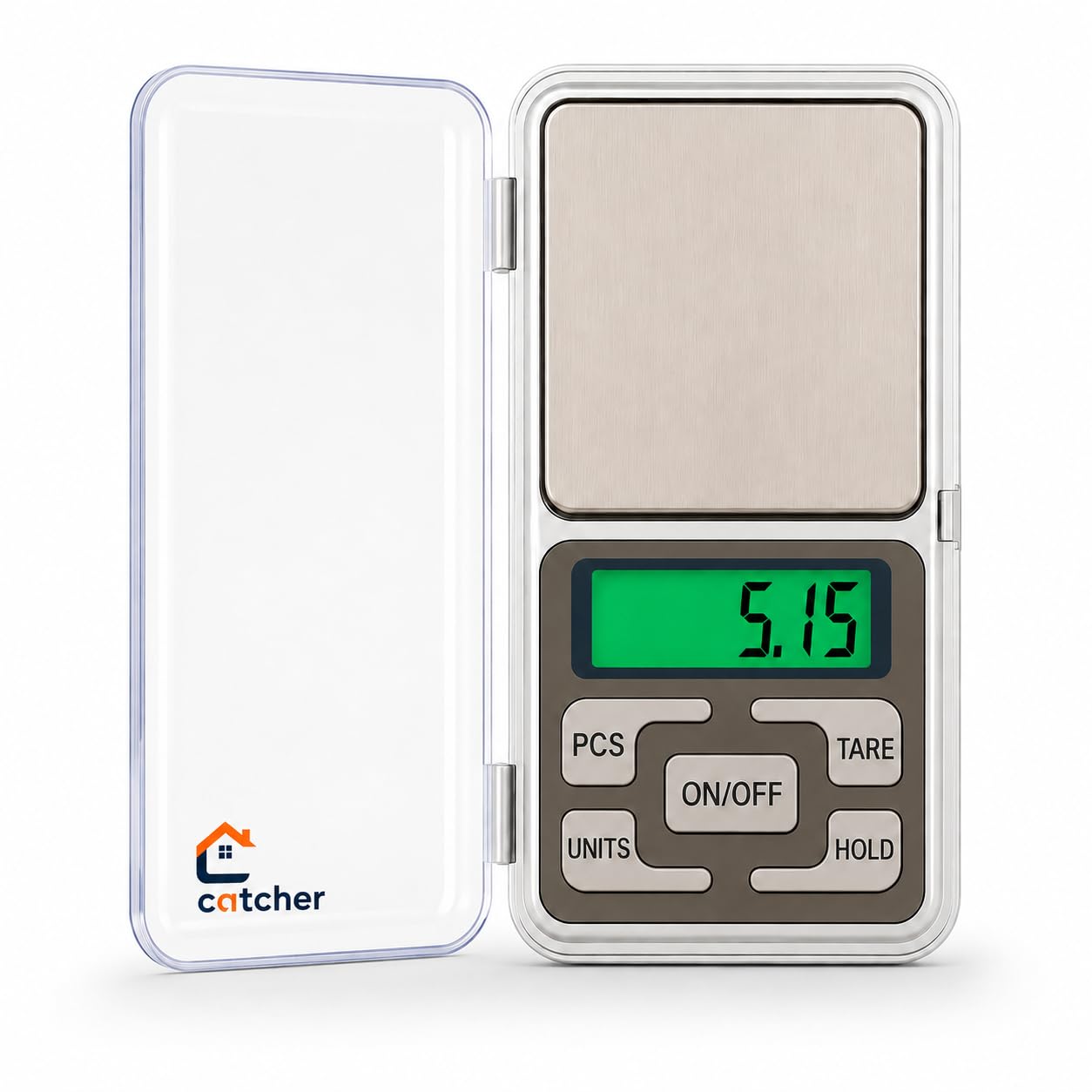catcher jewellery scale | weight scale | digital weight machine |electronic weighing machines for jewellery 0.1g to 200g small weight machine for shop - silver