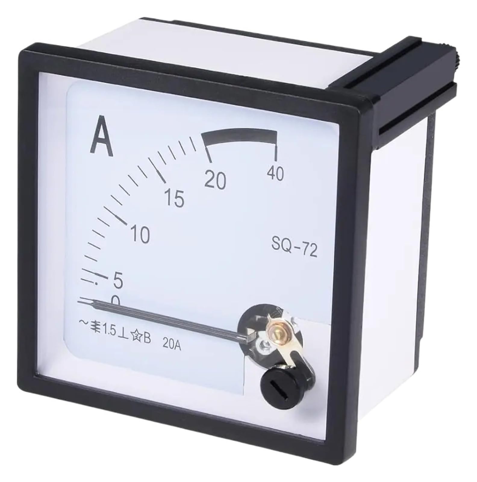 Indicateur CC-CA à Aiguille Ampèremètre AC de Type pointeur SQ-72 AC 5A 10A 20A 30A 50A, Panneau analogique(75A(5A))