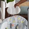 Ingenuity - Swing 'n Go Portable Swing - Hugs and Hoots, 5 Swing Speeds, 8 Soothing Melodies, Removable Toy Bar, Newborn and Above, Grey