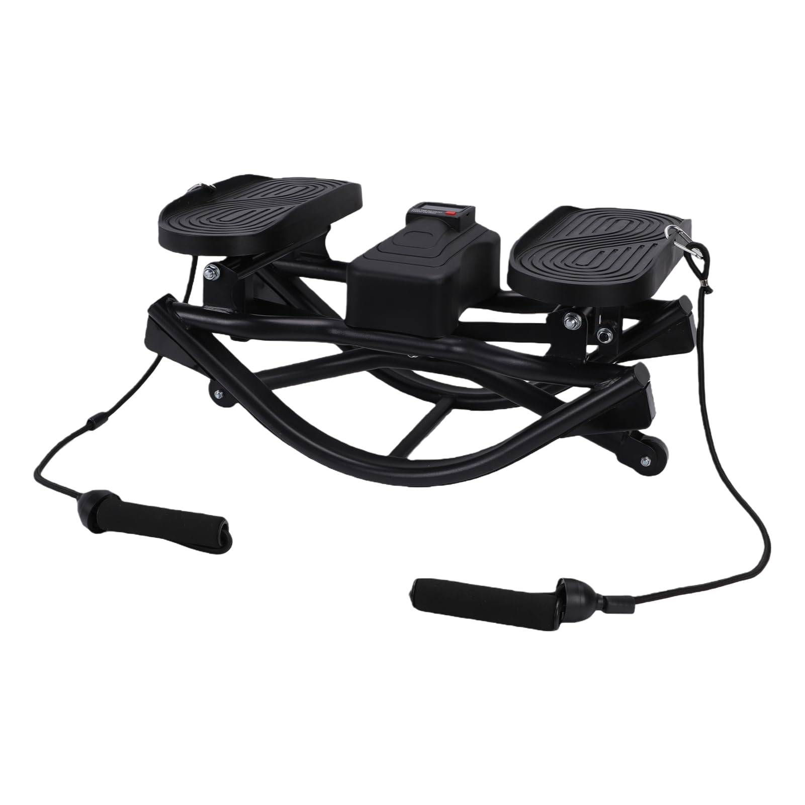 POENVFPO Stepper per Scale con Fasce di Resistenza, Macchina per il Fitness Silenziosa con Display HD con Tracciamento, Nero